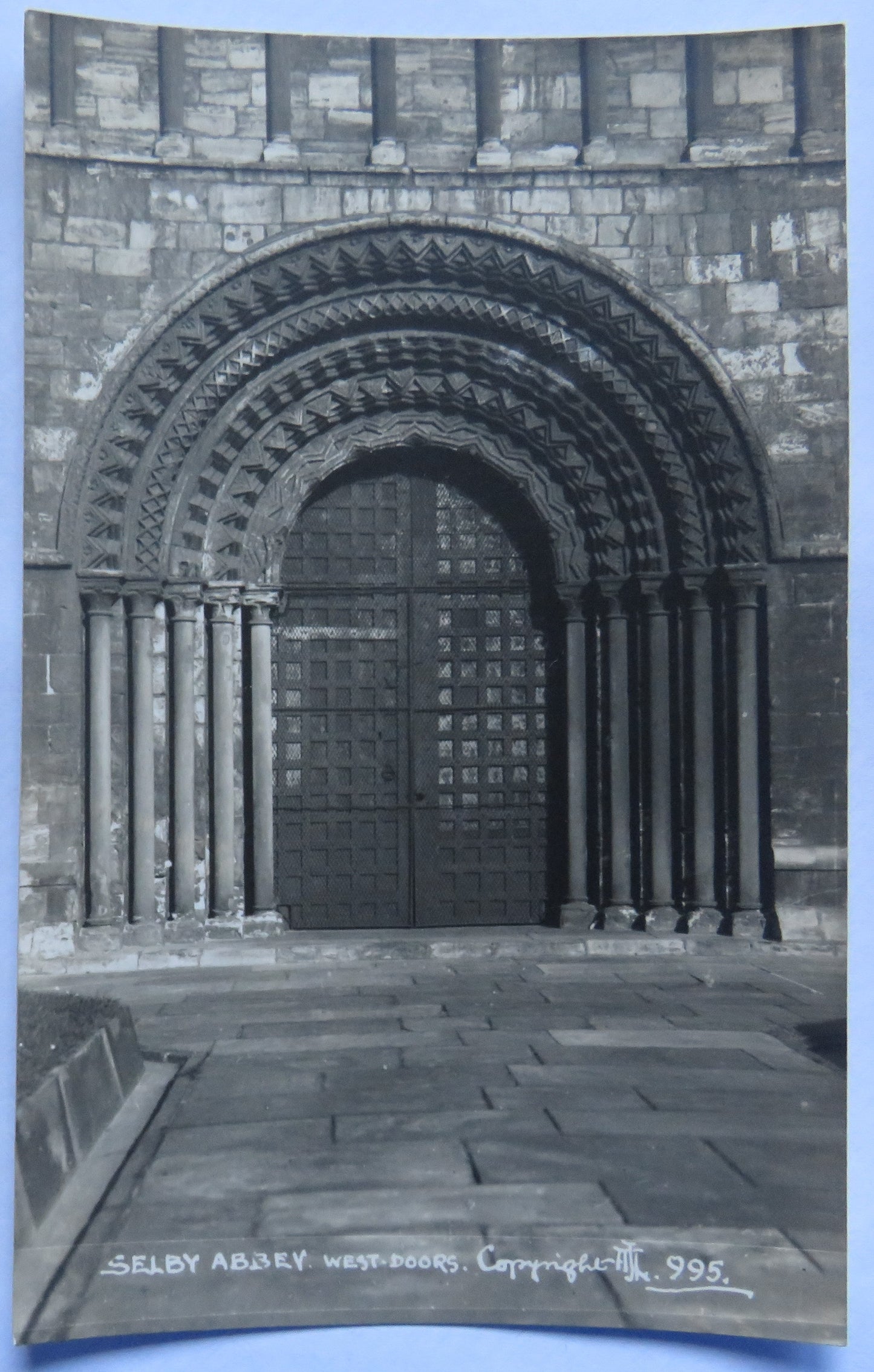 Vintage Postcard of Selby Abbey West Doors
