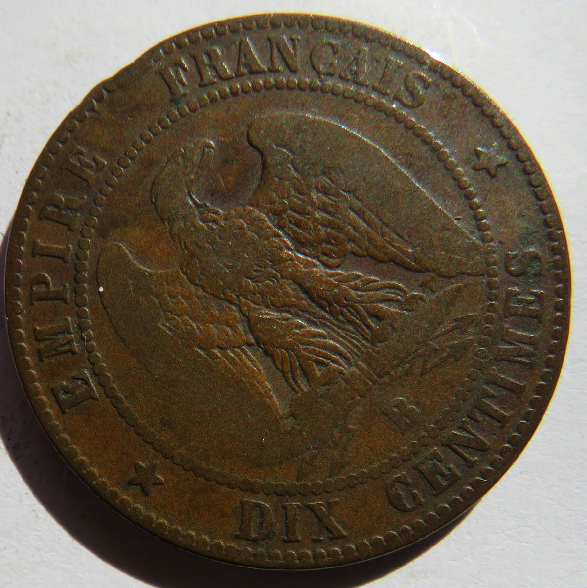 1857-B France Napoleon III 10 Centimes Coin