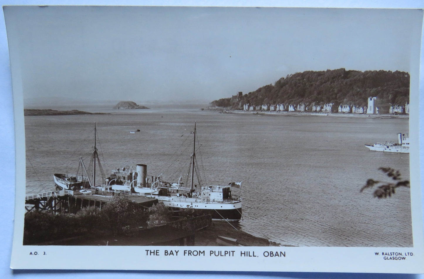 Vintage Postcard of The Bay from Pulpit Hill, Oban