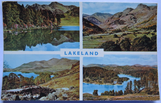Vintage Postcard of Lakeland, Multiview Postcard 1965