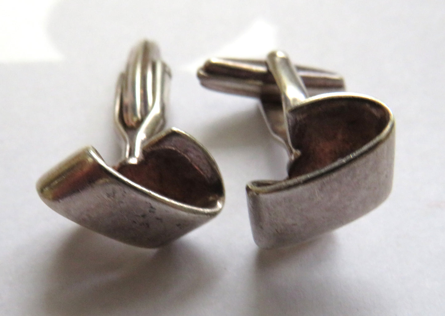 Pair of Stylish Sterling Silver Men's Cufflinks