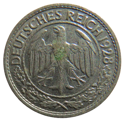 1928-A Germany - Weimar Republic 50 Reichspfennig Coin