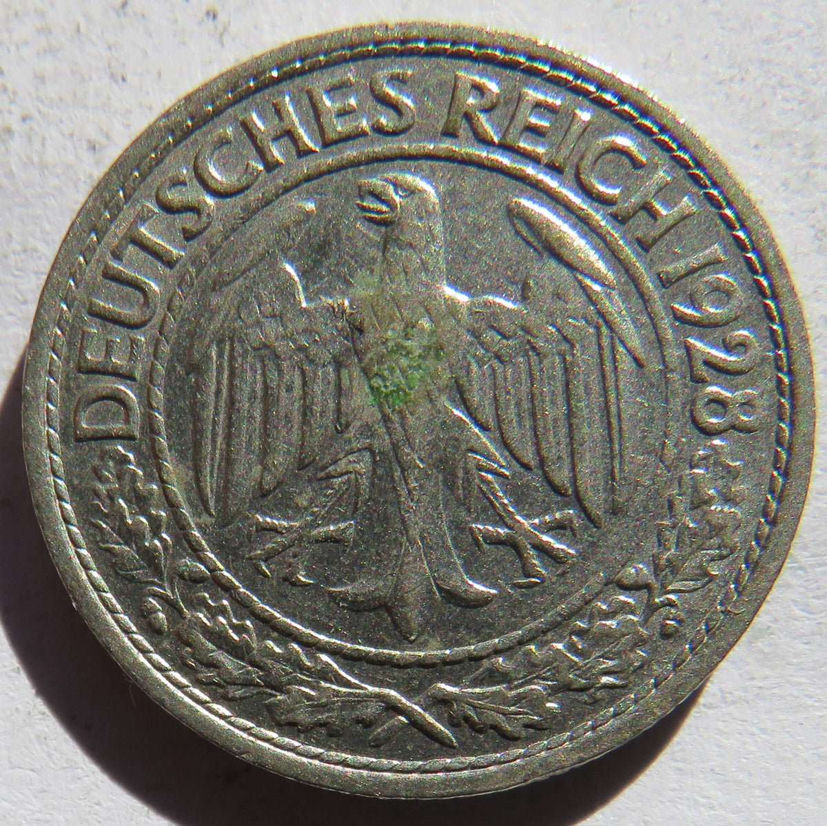 1928-A Germany - Weimar Republic 50 Reichspfennig Coin