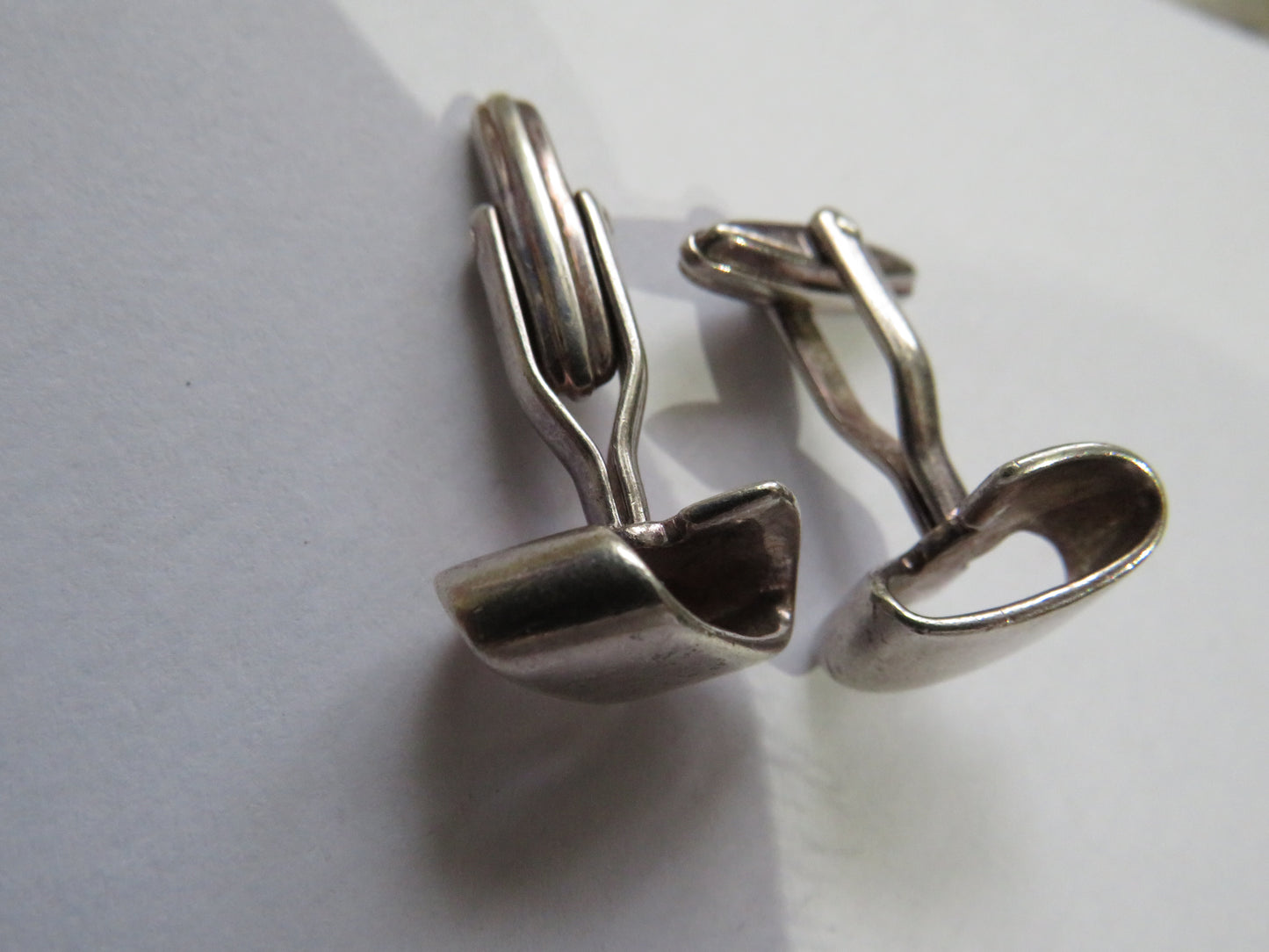 Pair of Stylish Sterling Silver Men's Cufflinks