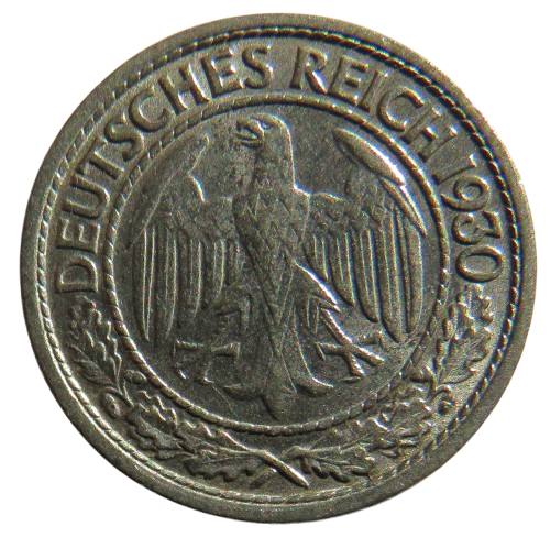 1930-A  Germany - Weimar Republic 50 Reichspfennig Coin
