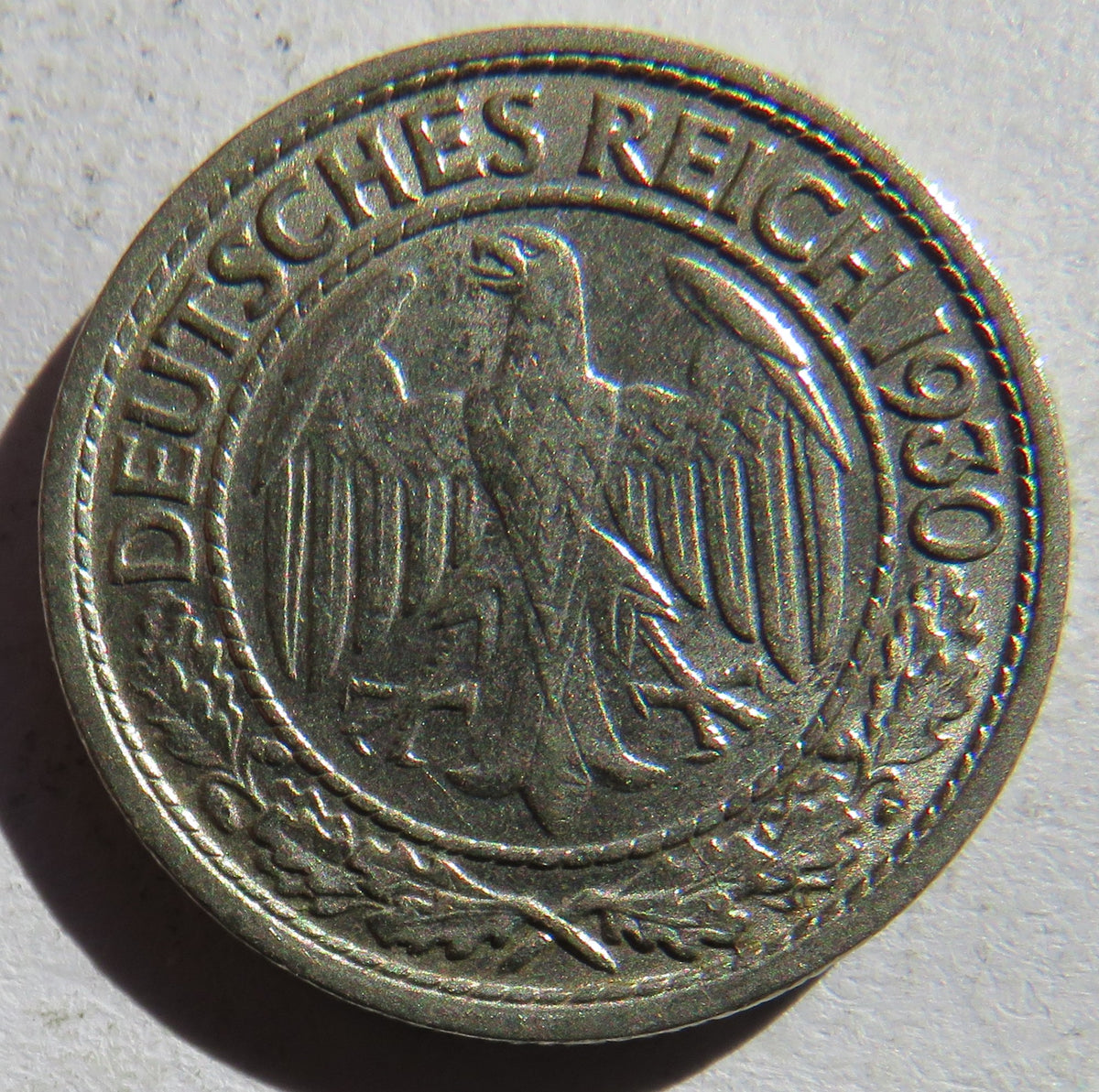 1930-A  Germany - Weimar Republic 50 Reichspfennig Coin