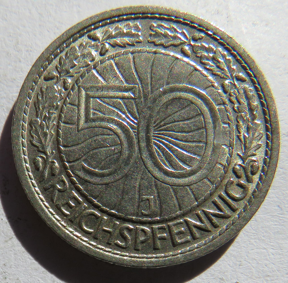 1930-A  Germany - Weimar Republic 50 Reichspfennig Coin