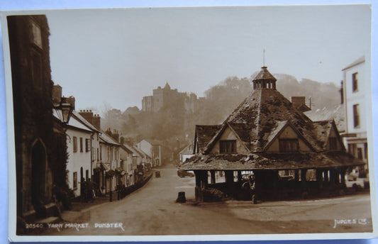 Vintage Postcard of Yarn Market, Dunster