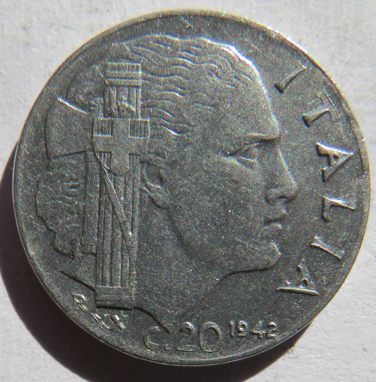 1942 Italy 20 Centesimi Coin