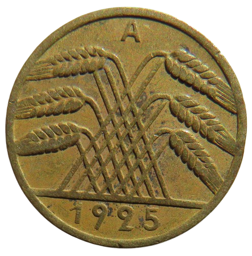 1925-A Germany - Weimar Republic 10 Reichspfennig Coin