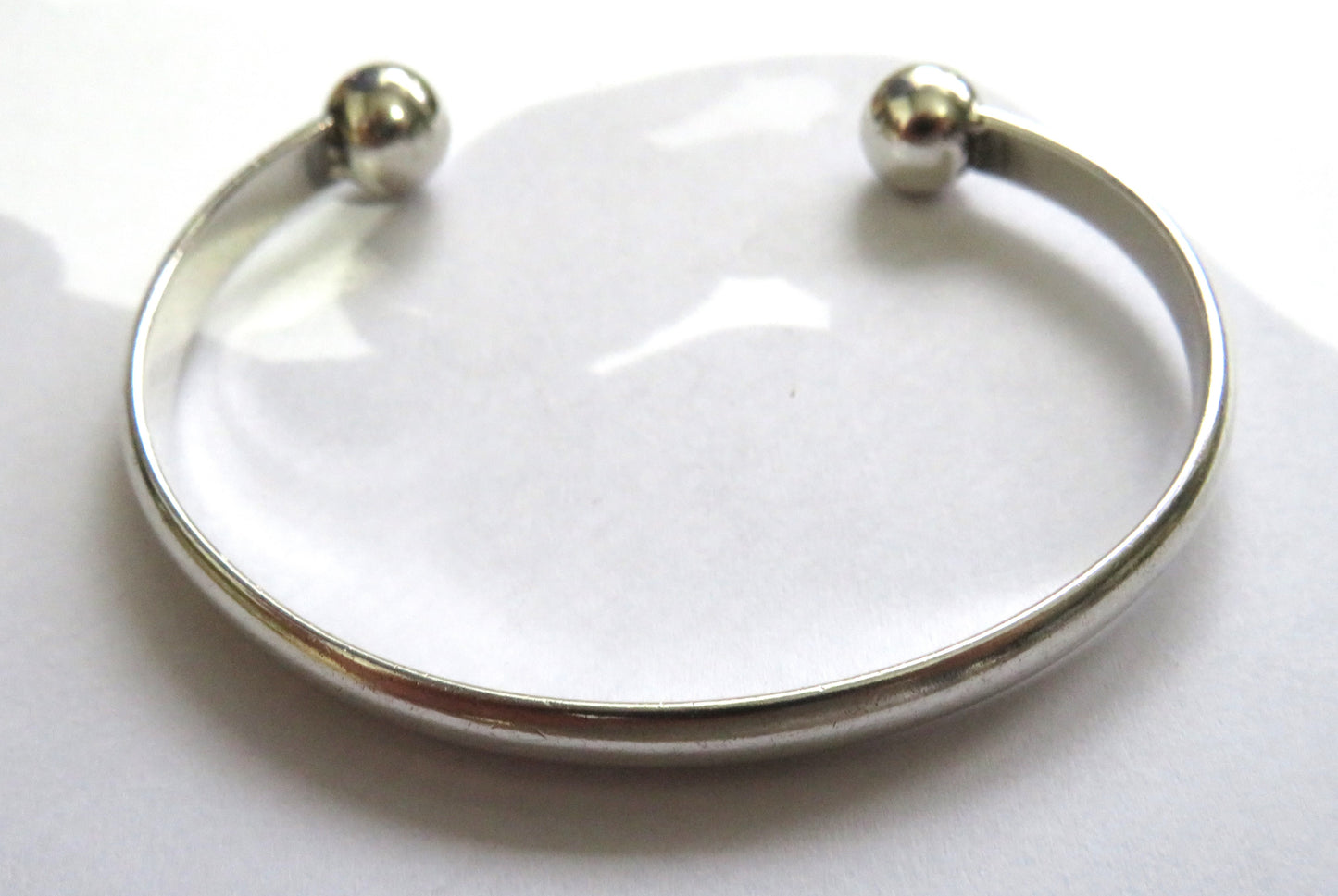 Vintage Sterling Silver Bangle With Full Hallmarks