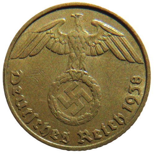 1938-J Germany - Third Reich 5 Reichspfennig Coin