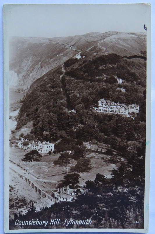 Vintage Postcard of Countisbury Hill, Lynmouth