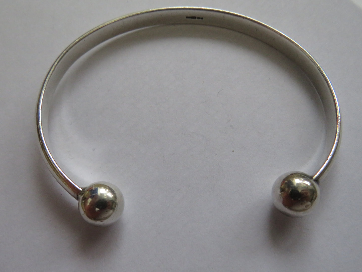 Vintage Sterling Silver Bangle With Full Hallmarks