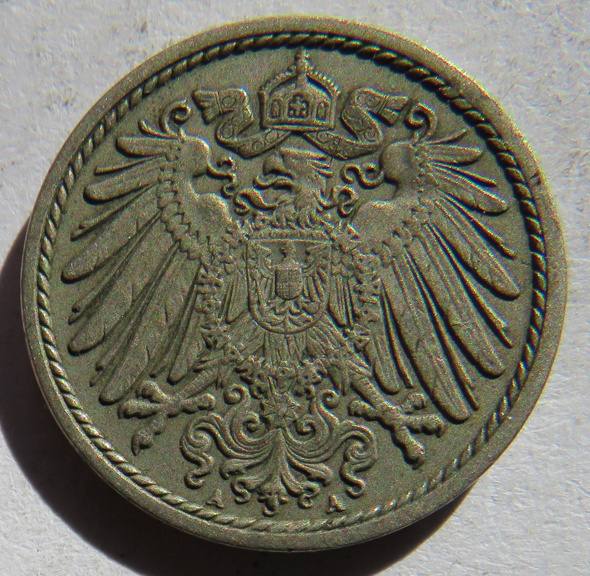1894-A Germany 5 Pfennig Coin