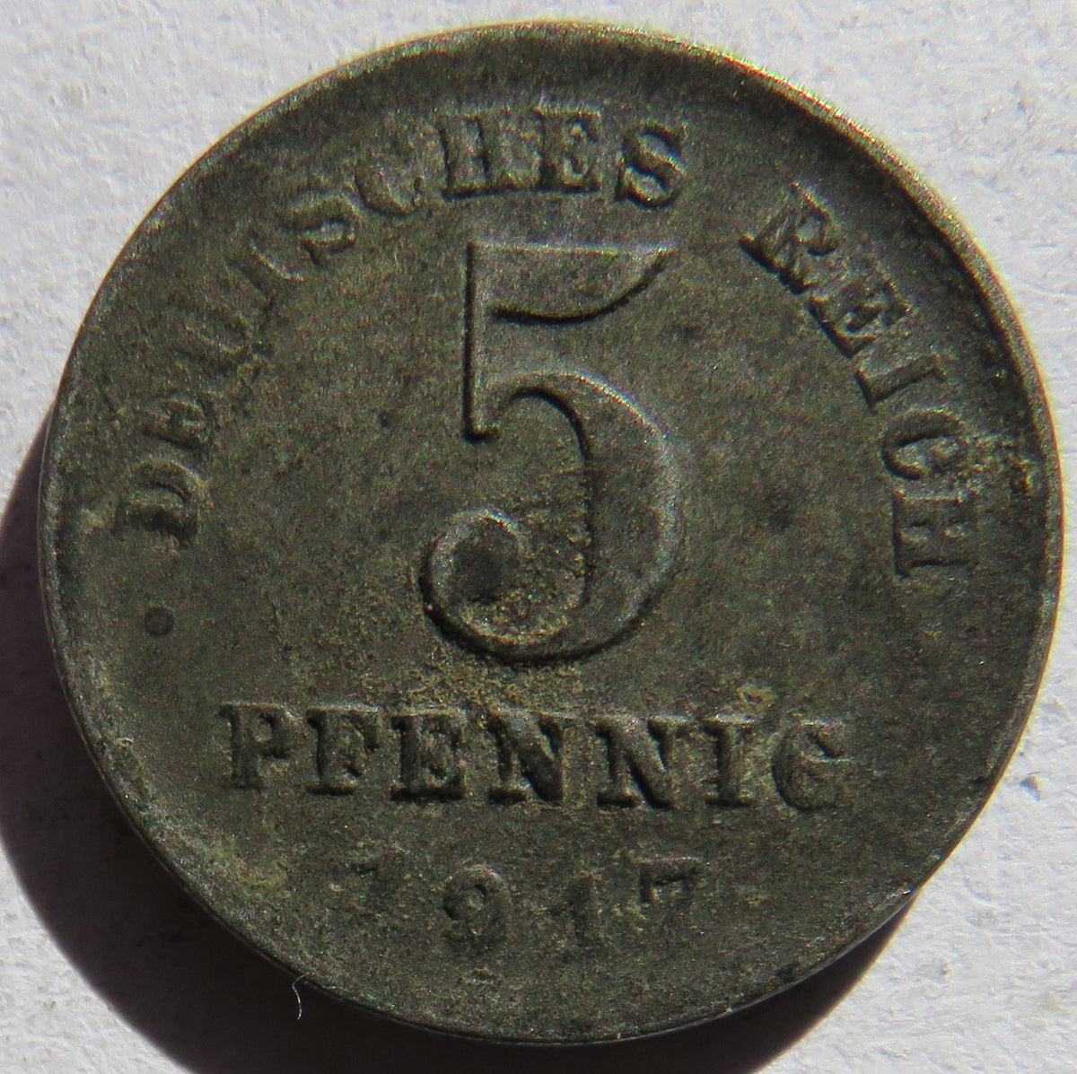 1917 Germany 5 Pfennig Coin