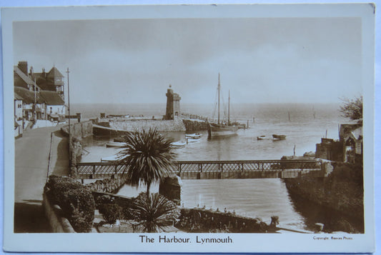 Vintage Postcard of The Harbour, Lynmouth