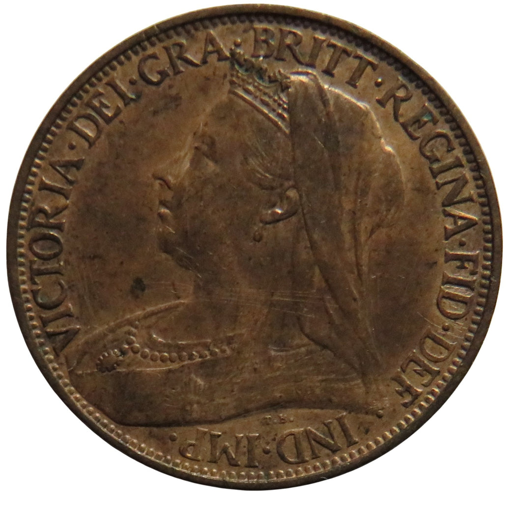 1901 Queen Victoria Farthing Coin In Better Grade - Great Britain