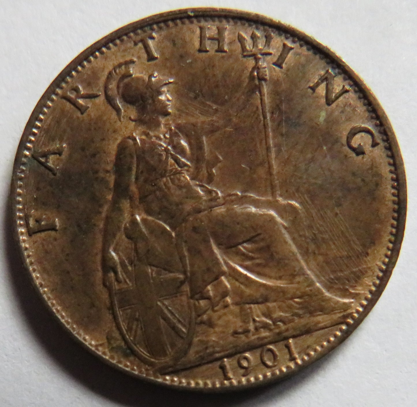 1901 Queen Victoria Farthing Coin In Better Grade - Great Britain