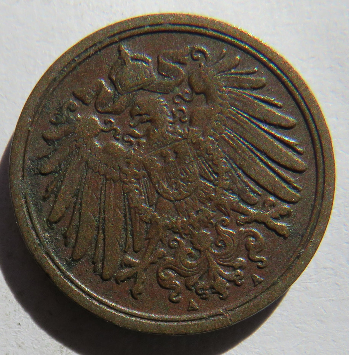1890-A Germany One Pfennig Coin