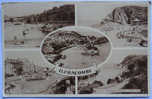 Vintage Postcard of Ilfracombe, Multiview Postcard