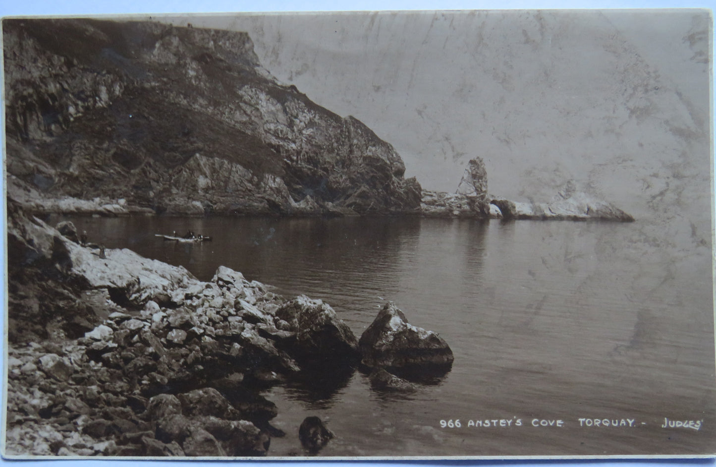 Vintage Postcard of Anstey's Cove, Torquay 1924