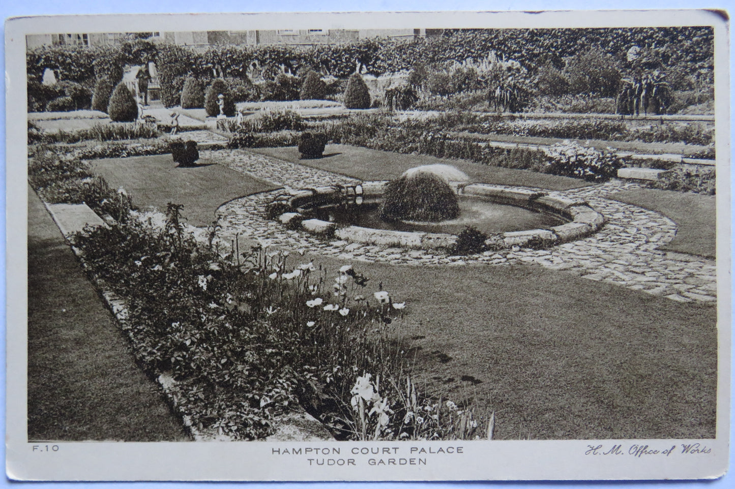 Vintage Postcard of Hampton Court Palace, Tudor Garden