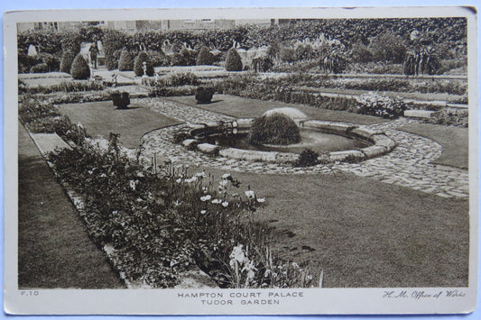 Vintage Postcard of Hampton Court Palace, Tudor Garden