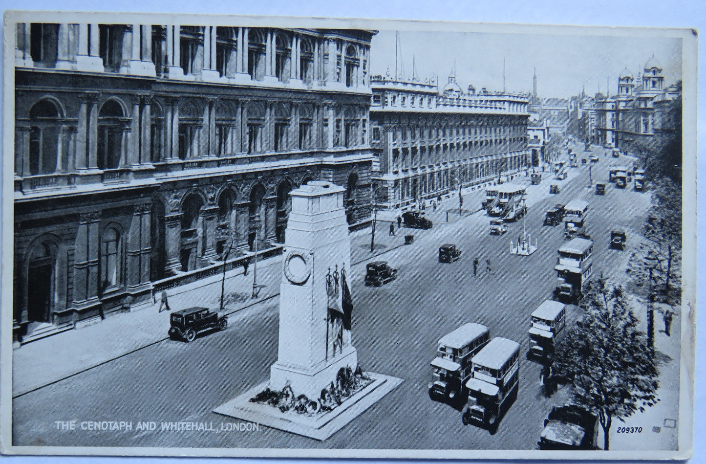 Vintage Postcard of The Cenotaph and Whitehall, London