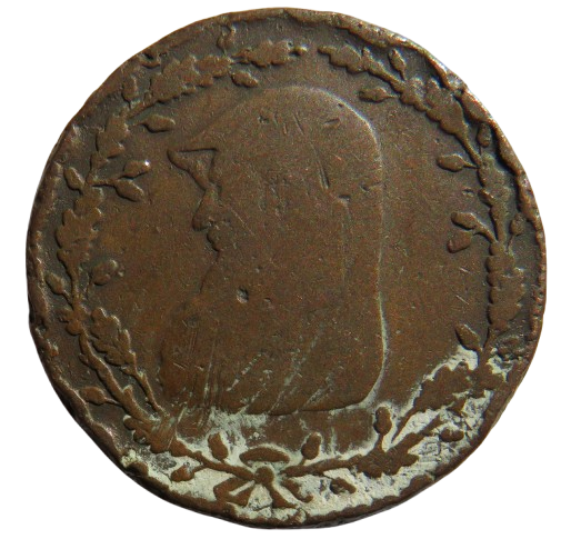 1788 The Anglesey Mines Halfpenny Token "Druids Head"