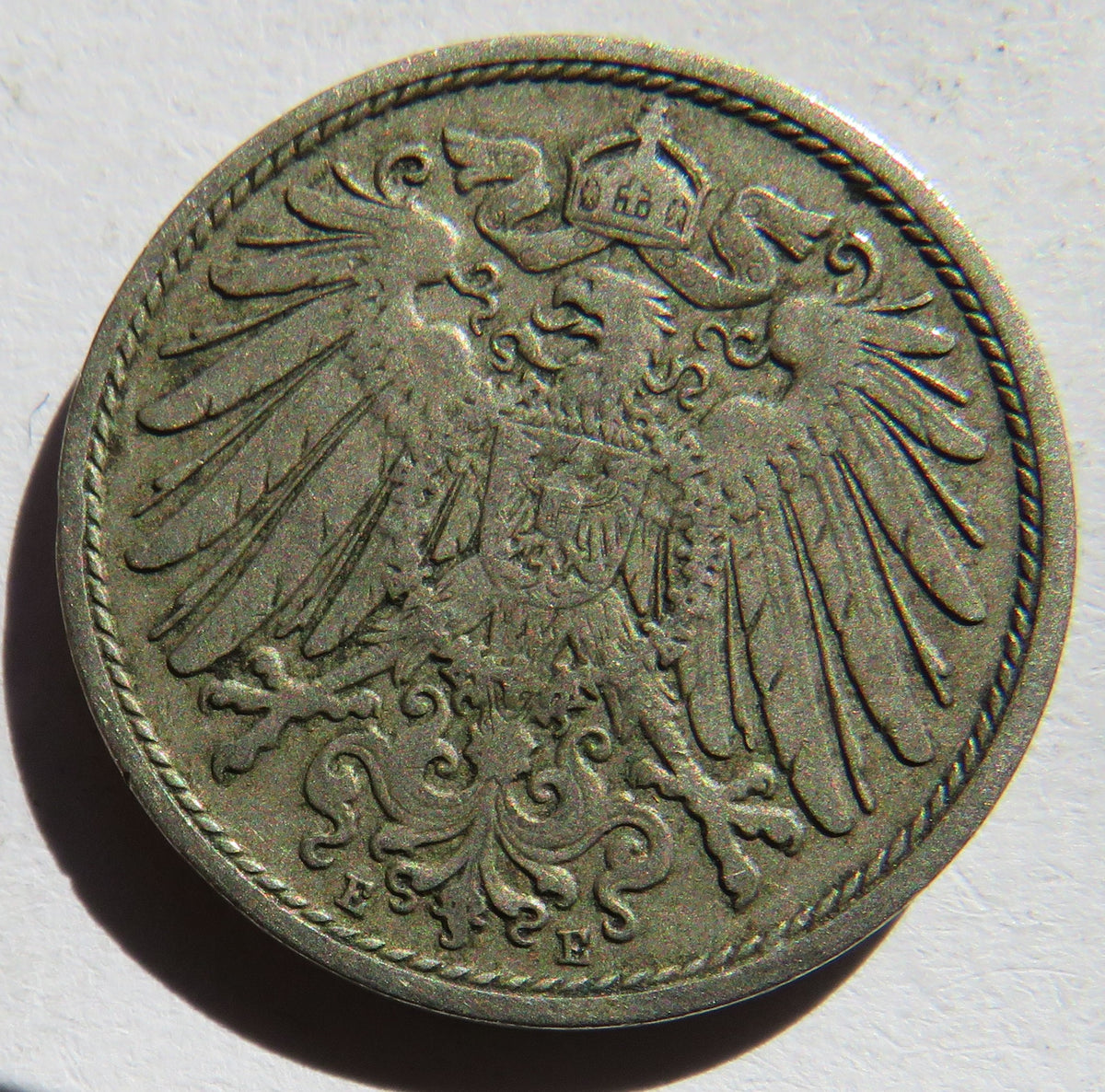 1905-E Germany 10 Pfennig Coin