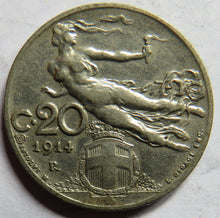 Load image into Gallery viewer, 1914 Italy 20 Centesimi Coin
