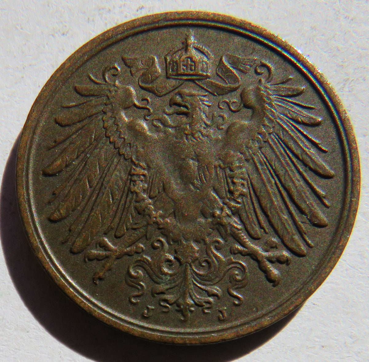 1904-J Germany 2 Pfennig Coin