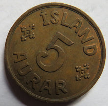 Load image into Gallery viewer, 1942 Iceland 5 Aurar Coin In Higher Grade
