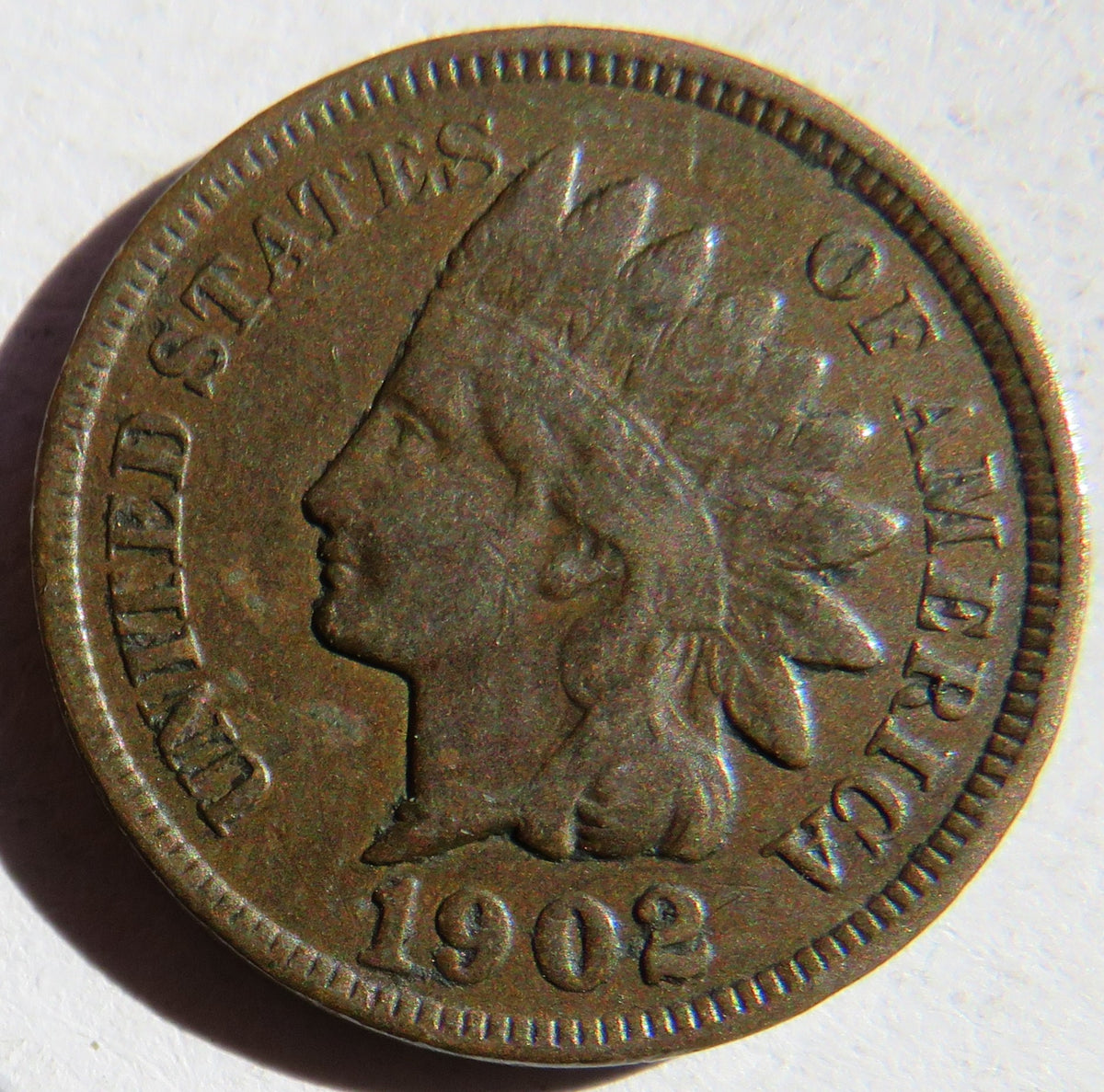 1902 United States of America Indian Head One Cent Coin