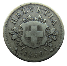 Load image into Gallery viewer, 1850 Switzerland 10 Rappen Coin
