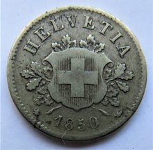 Load image into Gallery viewer, 1850 Switzerland 10 Rappen Coin
