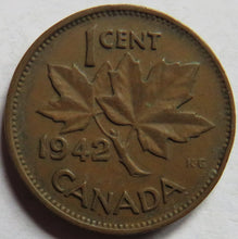 Load image into Gallery viewer, 1942 King George VI Canada One Cent Coin
