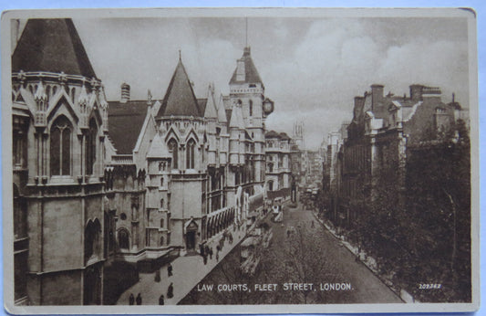 Vintage Postcard of Law Courts, Fleet Street, London