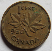 Load image into Gallery viewer, 1950 King George VI Canada One Cent Coin
