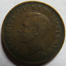 Load image into Gallery viewer, 1942 King George VI South Africa 1/4d Farthing Coin
