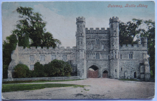 Vintage Postcard of The Gateway, Battle Abbey