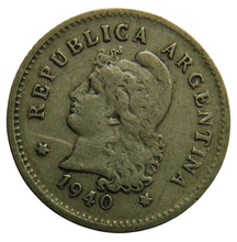 Load image into Gallery viewer, 1940 Argentina 10 Centavos Coin
