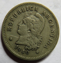 Load image into Gallery viewer, 1940 Argentina 10 Centavos Coin
