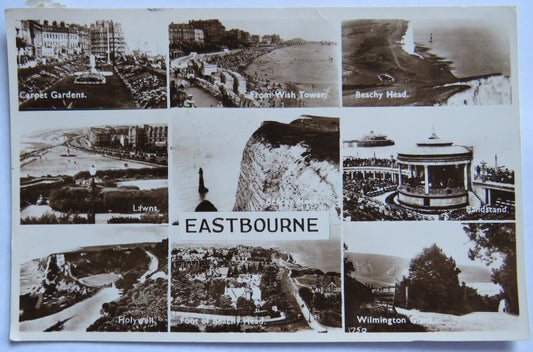 Vintage Postcard of Eastbourne, Multiview Postcard