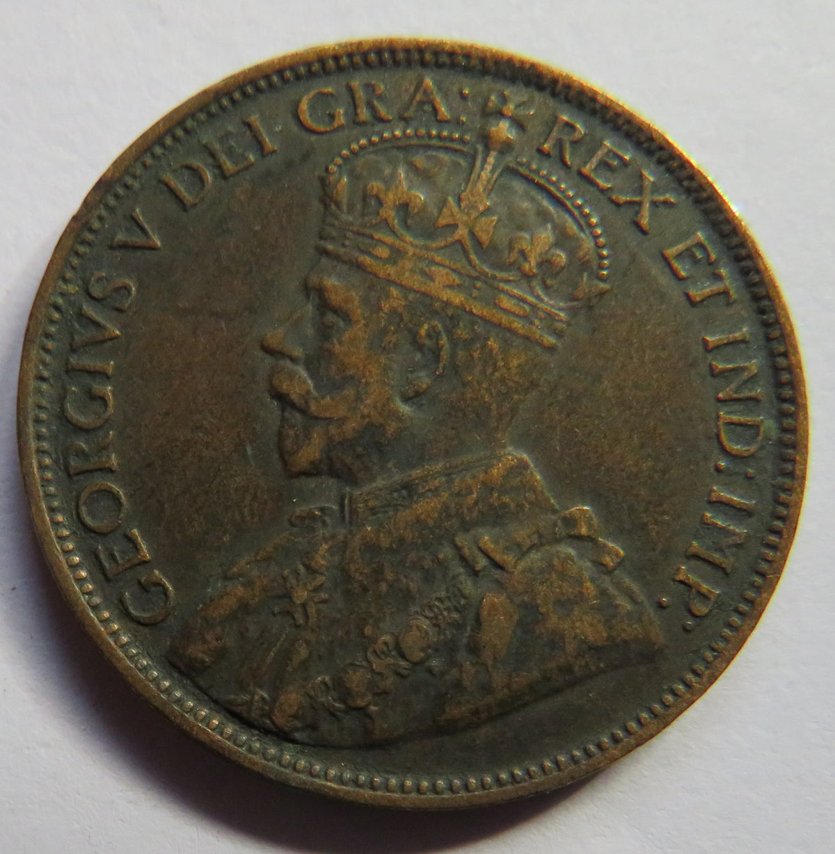 1918 King George V Canada One Cent Coin