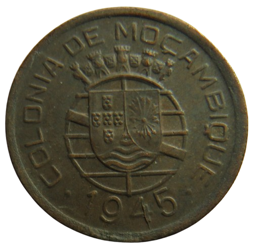 1945 Mozambique 50 Centavos Coin