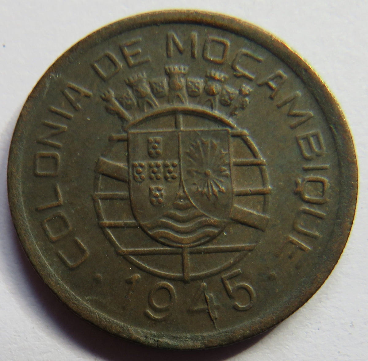 1945 Mozambique 50 Centavos Coin
