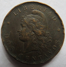 Load image into Gallery viewer, 1893 Argentina 2 Centavos Coin
