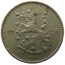 Load image into Gallery viewer, 1930 Finland One Markka Coin
